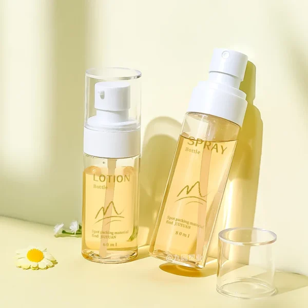 clear plastic liquid pump bottle