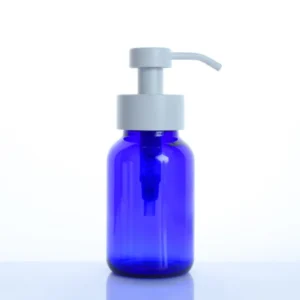 cobalt blue glass soap dispenser bottle
