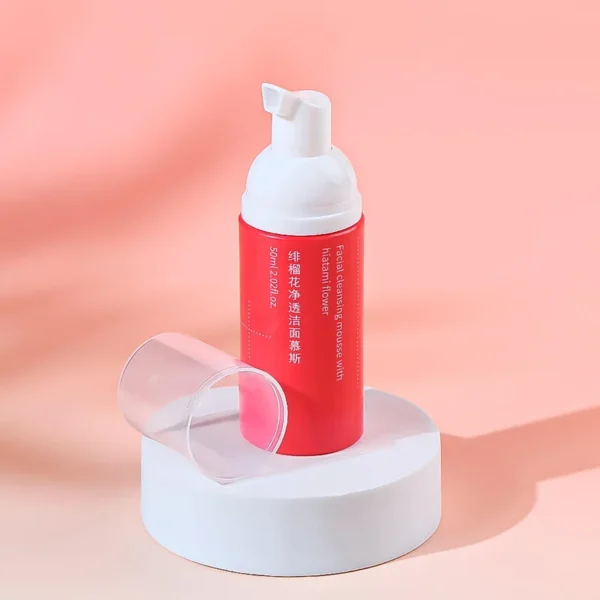 custom printed mousse facial cleanser bottle