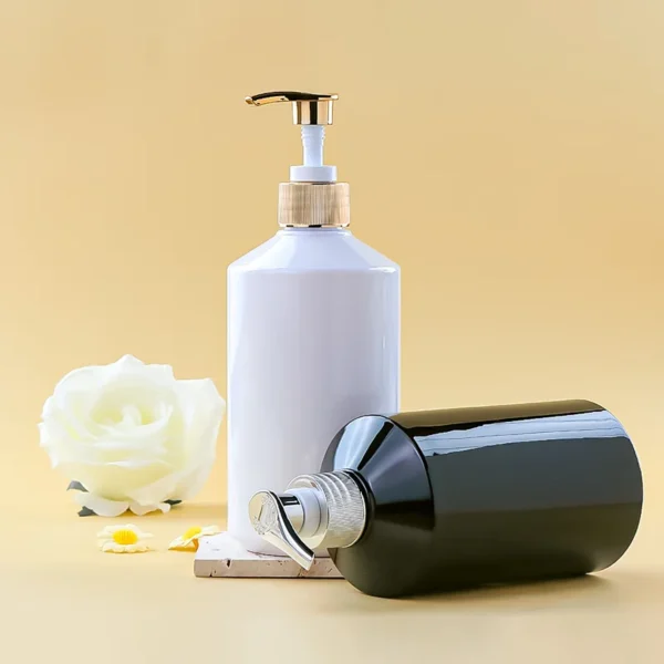 white and black dispenser bottle for hand wash