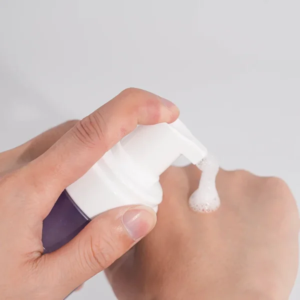 empty foaming hand soap bottle