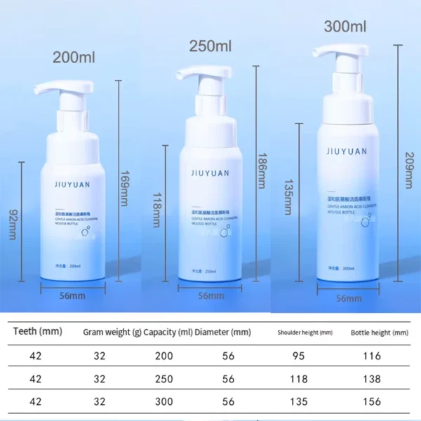 face wash foaming soap pump bottle