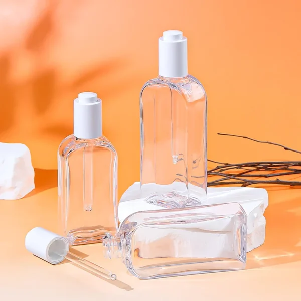 flat square essential oil dropper bottle