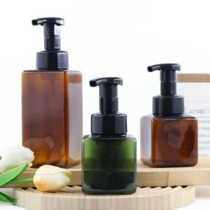 green amber foaming hand soap dispenser