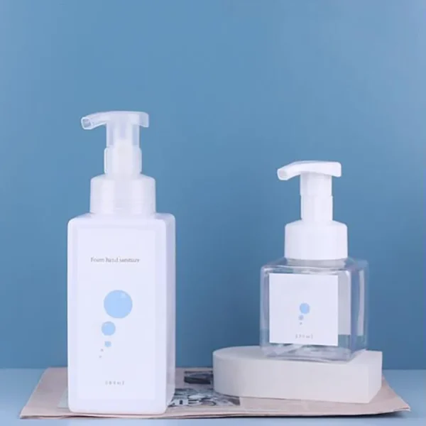 Square PET Plastic Hand Sanitizer Pump Bottle Foaming Soap Pump - Image 2