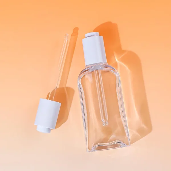 Flat Square PETG Plastic Facial Toner Essential Oil Dropper Bottle - Image 5