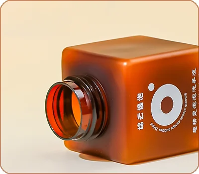 screw top mouth amber soap bottle