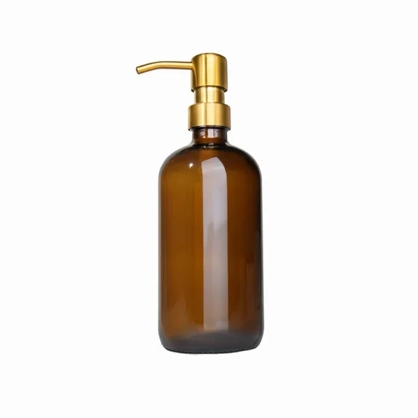 soap dispenser amber glass bottle