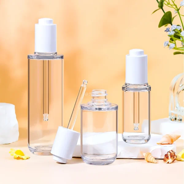 transparent PETG plastic dropper bottle