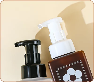 white black foaming pump dispenser