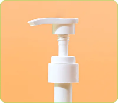 white PP plastic pump dispenser