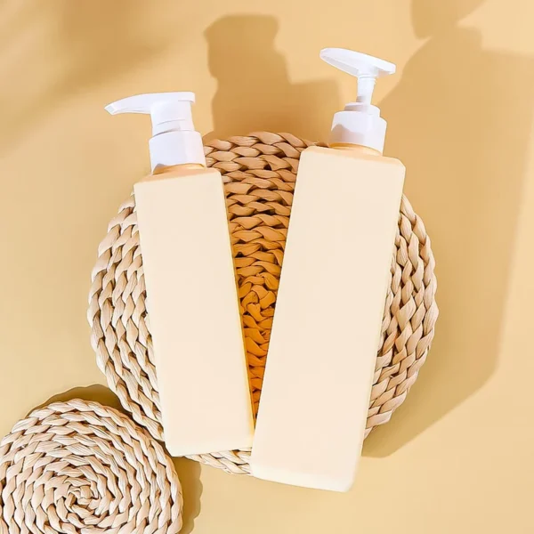 yellow square conditioner pump bottle