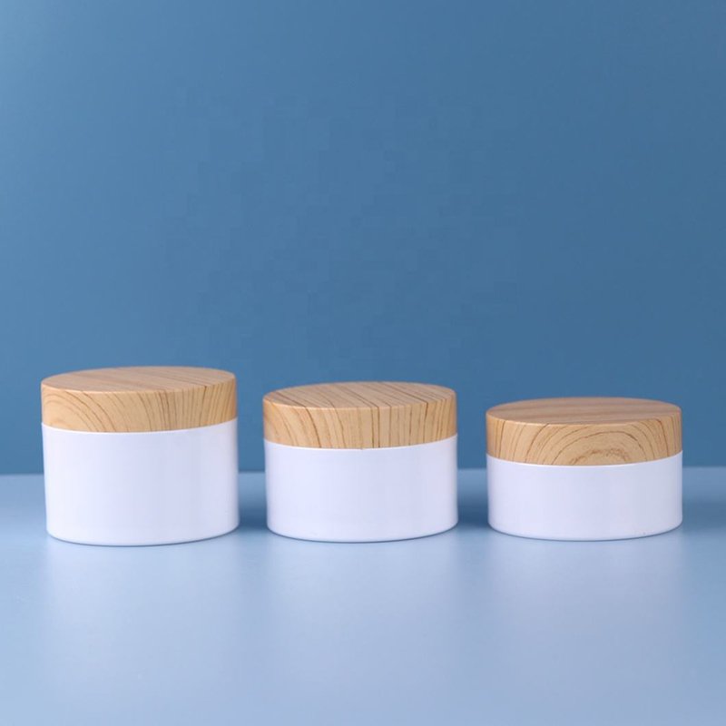 8 oz cosmetic jars with wooden lids