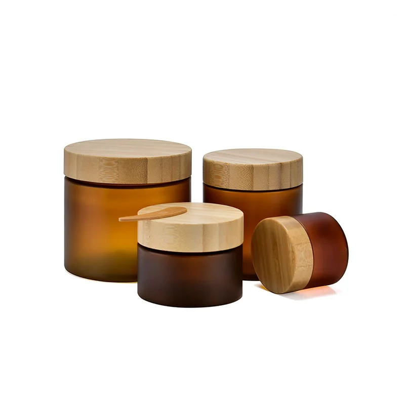 amber plastic cream storage jars