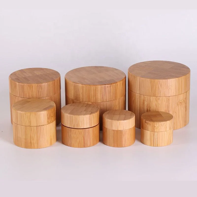 bamboo cosmetic cream containers
