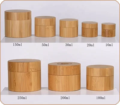 custom bamboo cosmetic jars capacity