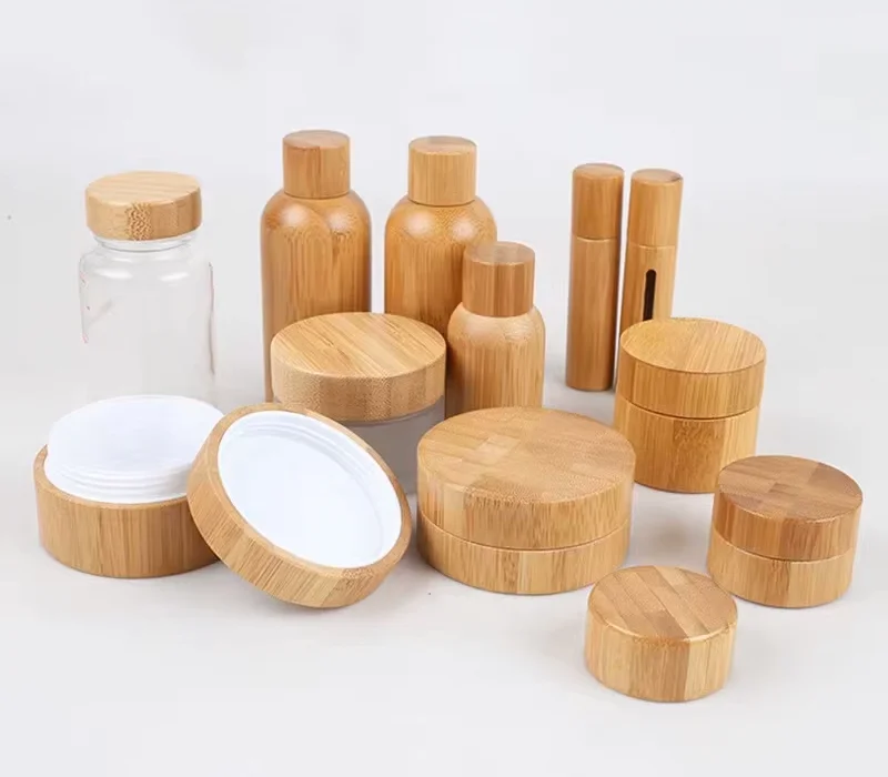 bamboo cosmetic packaging containers