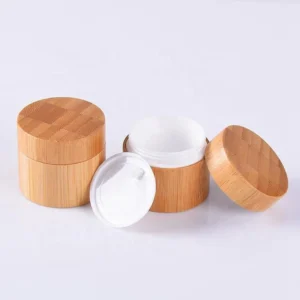 bamboo cosmetic packaging jars