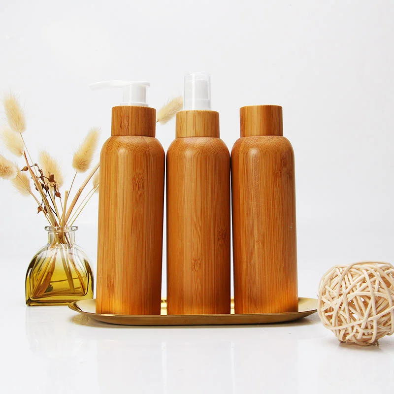 bamboo cosmetic packaging bottles