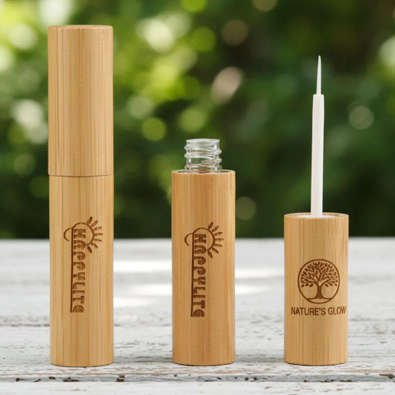 bamboo custom logo eyeliner vials