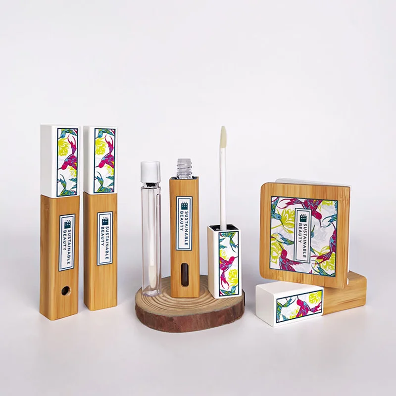 custom bamboo makeup containers