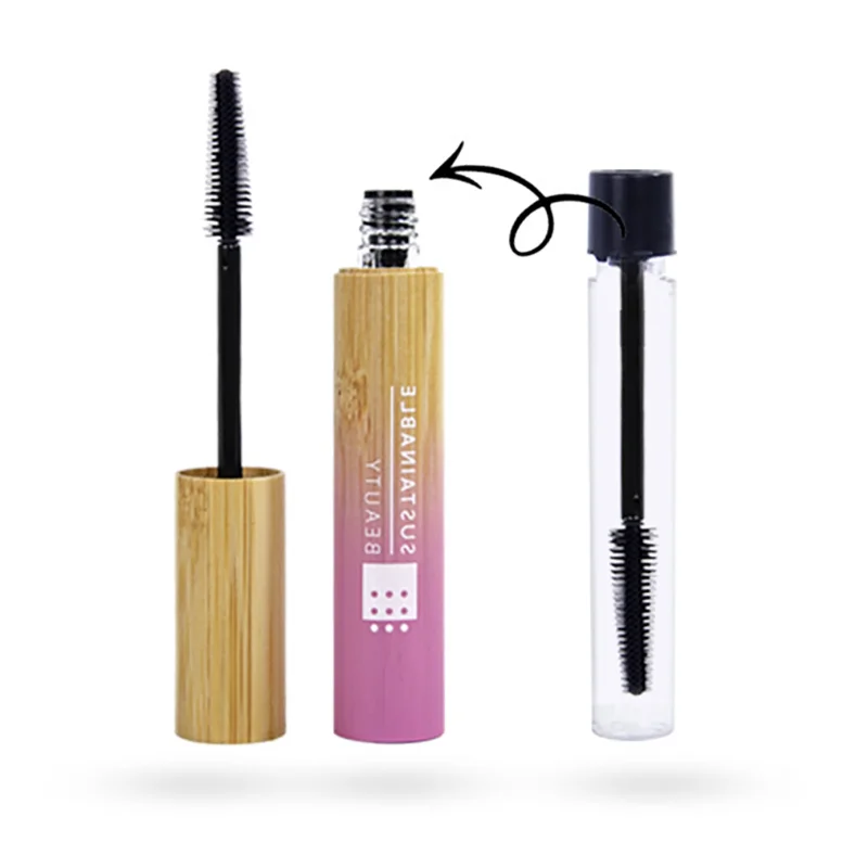 bamboo outer shell mascara container