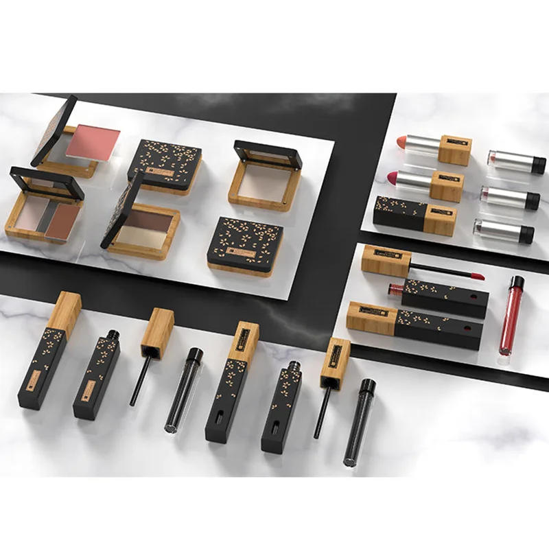 custom bamboo makeup containers