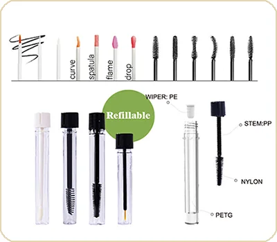 custom mascara tube with wand
