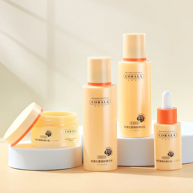 custom yellow serum lotion buttles