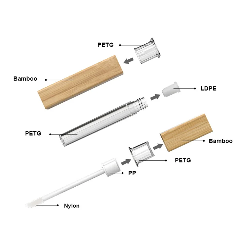 empty bamboo concealer cosmetic tube