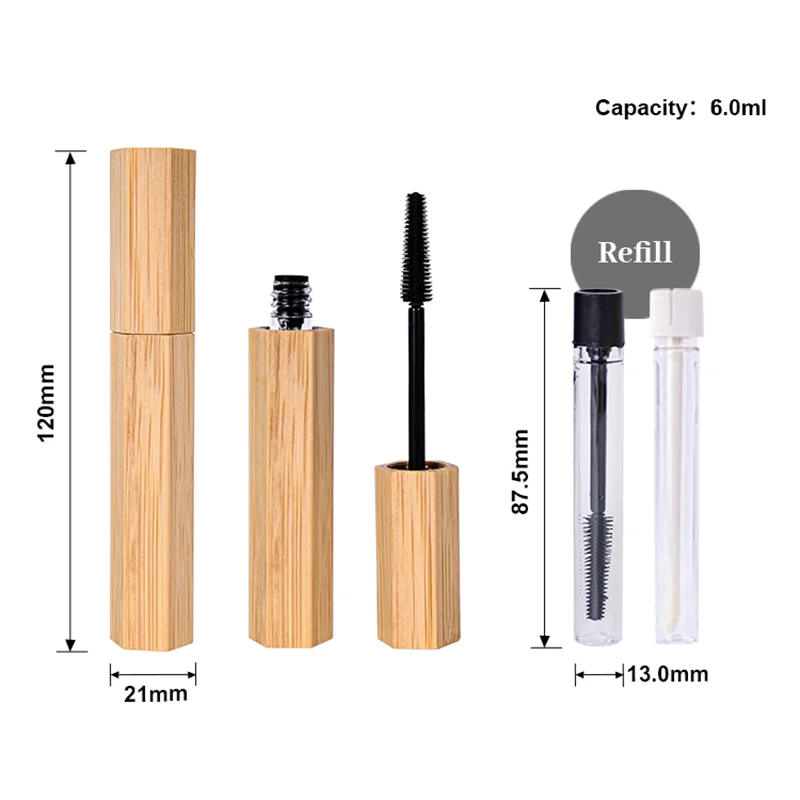 empty bamboo cosmetic tube