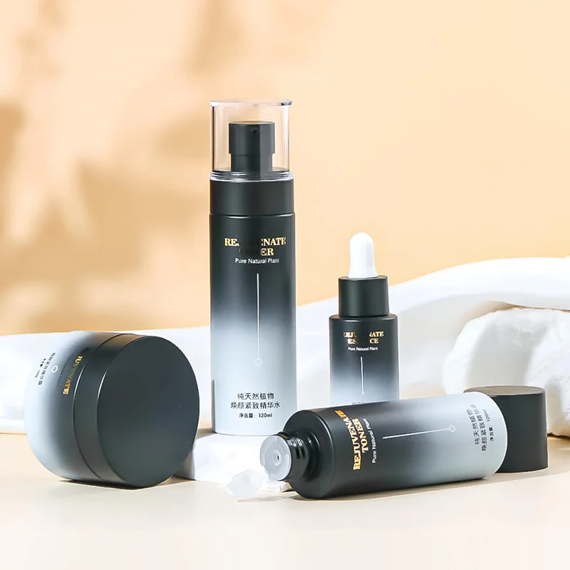 gradient black lotion serum cream cosmetic containers