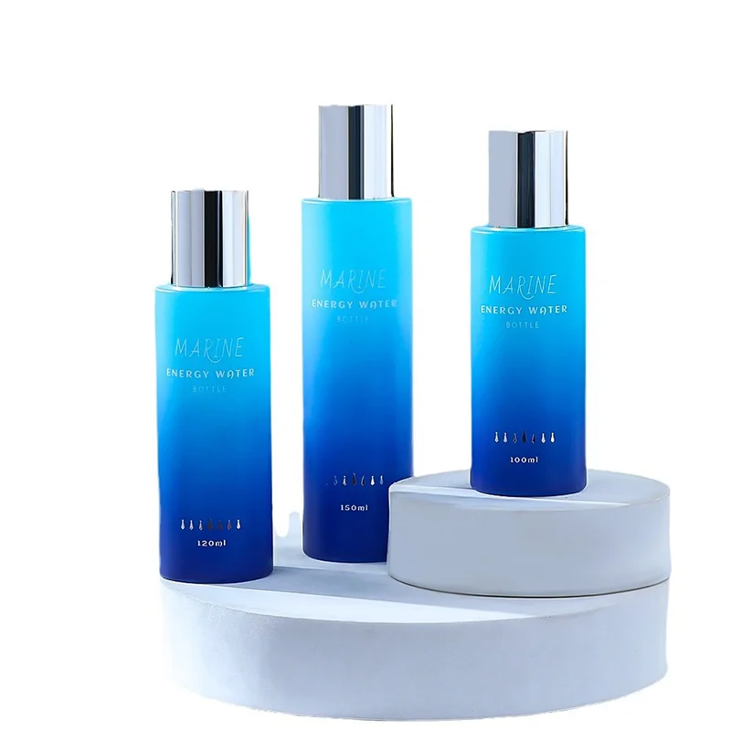 gradient blue toner bottle