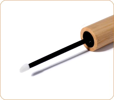 lip gloss tube bamboo lid