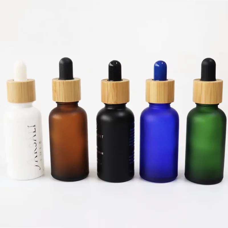 matte glass essential oil dropper bottles
