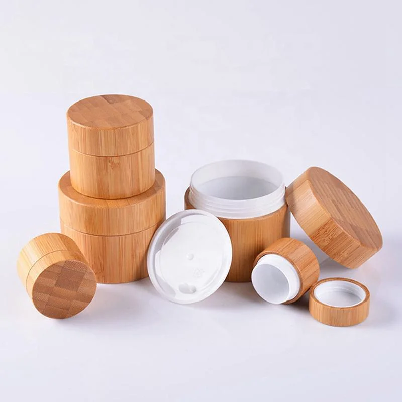 plastic bamboo cosmetic jars wholesale