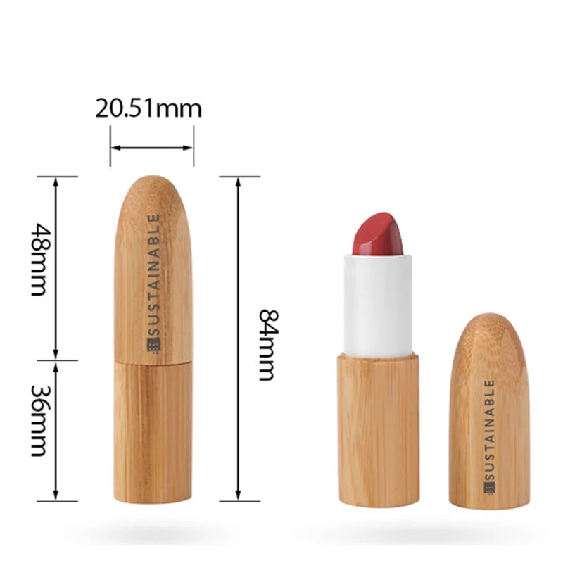 refillable bamboo lipstick tube
