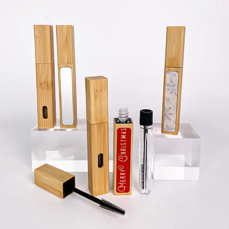 refillable empty bamboo mascara tubes