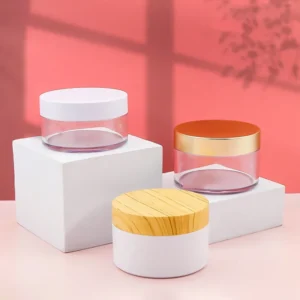 wood grain cosmetic container