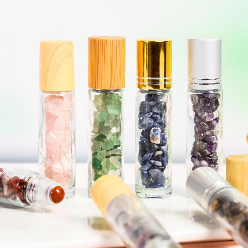 10ml glass gemstone roller bottles