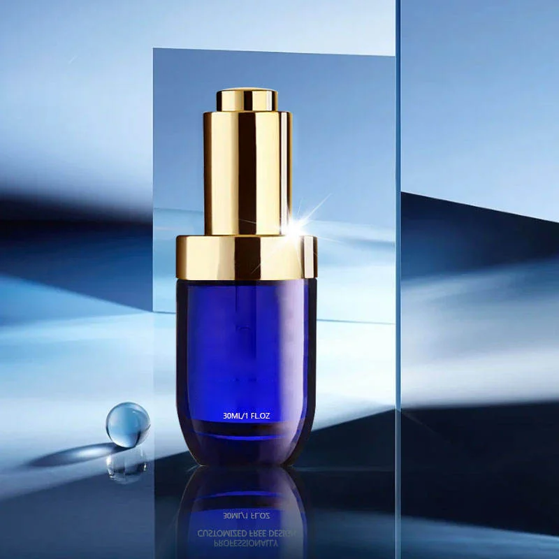 30ml blue glass dropper bottle