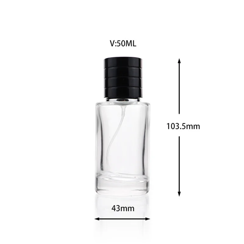 50ml cylinder glass perfume bottle
