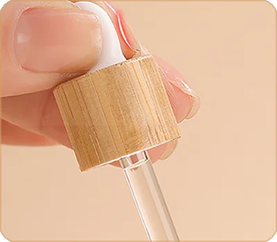 bamboo wooden cap tincture bottle