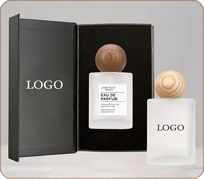 black rigid cardboard box for perfume packaging