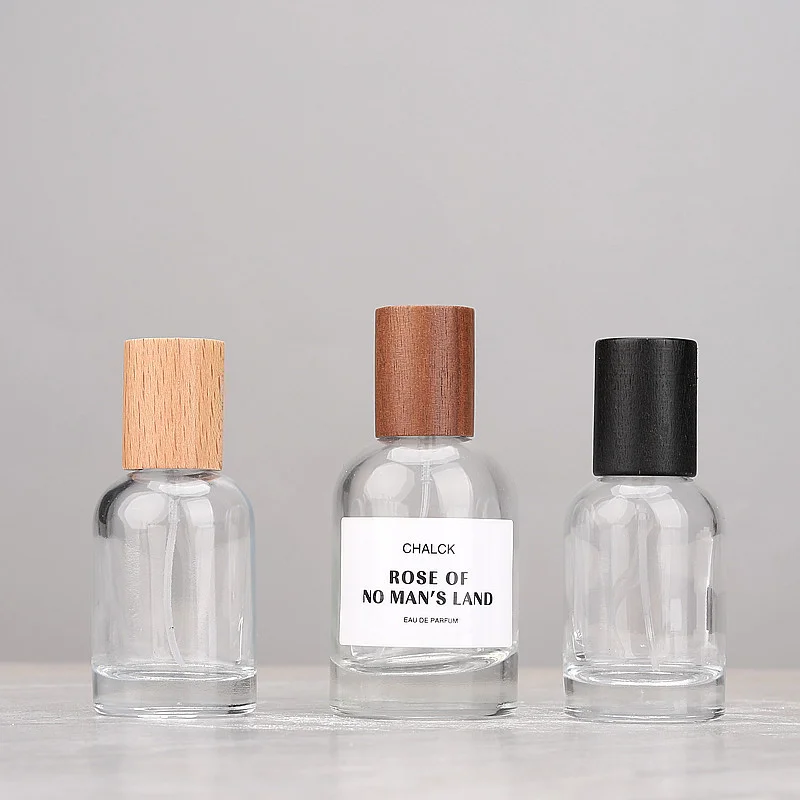 empty clear glass cologne bottles
