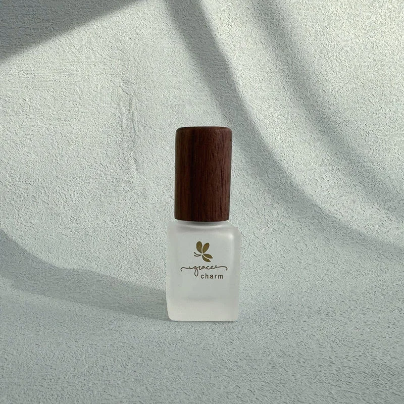 empty glass cologne roll on bottle