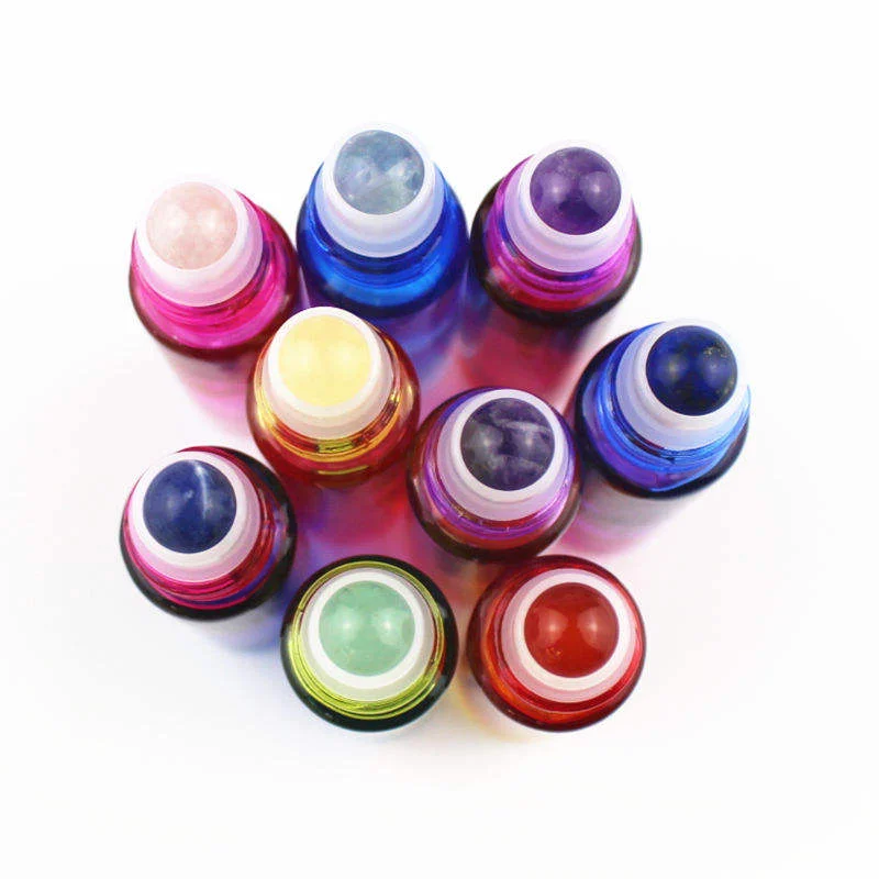 empty gradient glass roller ball bottles