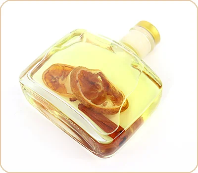 flat square glass diffuser bottle