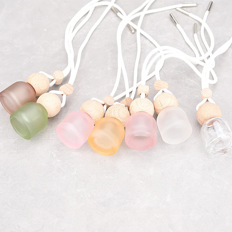 frosted glass car fragrance bottles