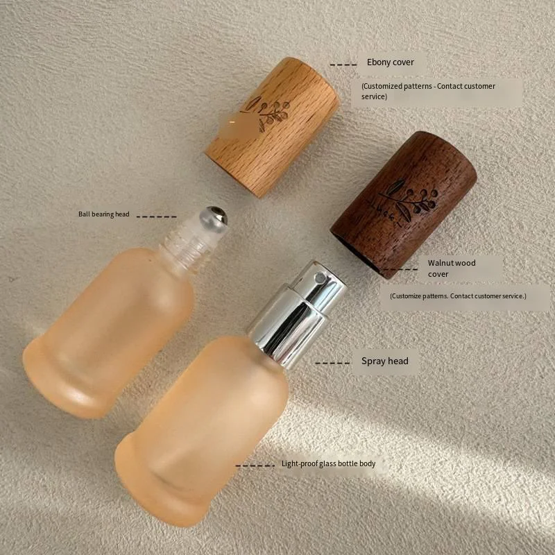 frosted glass empty roll on perfume bottles